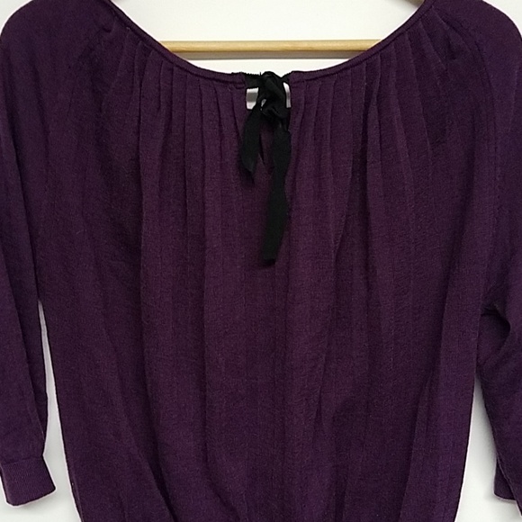 Purple 3/4 sleeve Sweater - Picture 3 of 3